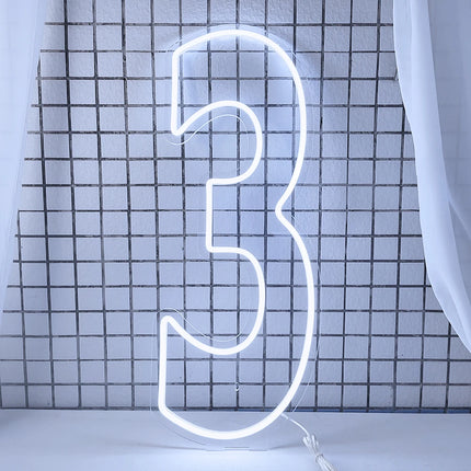 Extra-Large LED Neon Numbers Sign 76cm/100cm Stand up & Wall Mounted for Birthday Wedding Celebration Party Decor