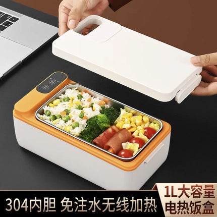 304 Stainless Steel Rechargeable Hot Lunch Box Large Capacity Office Worker Car Portable Thermal Insulation Heating Lunch Box