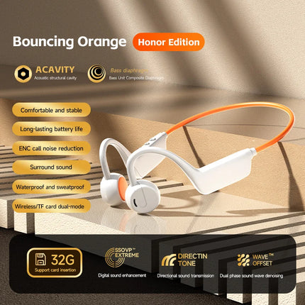 2026 Bone Conduction Headset Bluetooth 5.4 With Mic Waterproof Exercise Fitness Wireless Swimming Sports Headphone New