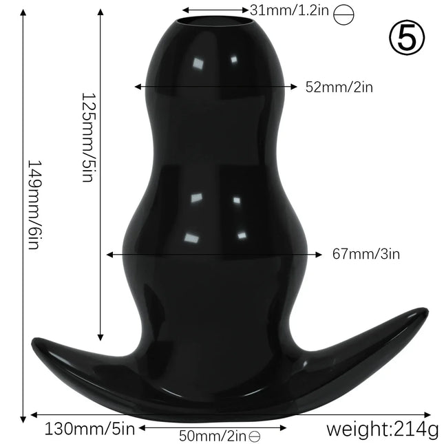 5 Sizes Hollow Anal Plug/Dilator/Dildo Soft Speculum Prostate Massager Butt Plug Set Intimate/Enema Sex Toys For Women Men Gay