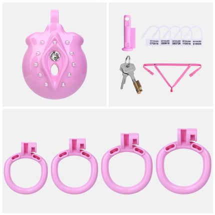 ANOSX Resin Penis Cages Crystal Inlaid Male Chastity Cage Multi-colors Cock Cages With Chastity Belt Imitation Clitoris Sex Toys