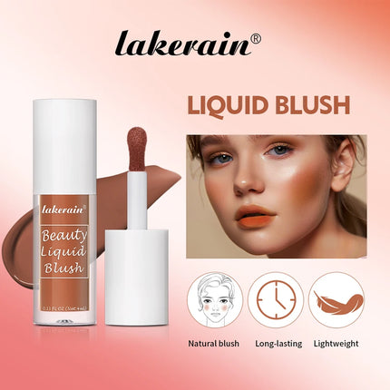 Beauty Liquid Blush Lipstick Blush Eyes Cheek Blusher Waterproof Mositure Face Contour Shadow Liquid Lip Gloss Plump Makeup