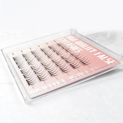 Self Adhesive DIY Lashes No Glue Needed Reusable Bottom Lash 5D Fluffy Cluster Eyelash Korean DIY Manga Lash Extension At Home
