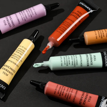 Full Coverage Waterproof Liquid Concealer LongLasting Oil Control Green Purple Orange Contour Matte Nude Facial Concealer Makeup