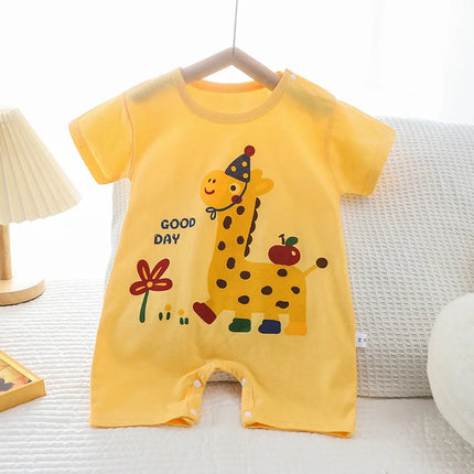 New Summer Baby Crawling Clothes  Newborn Children Jumpsuit Boy Baby Thin Girl Short-sleeved romper