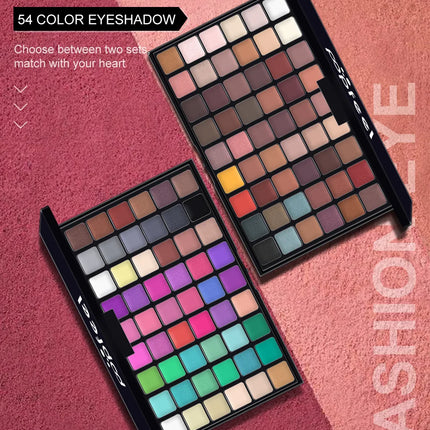 54 Colors Eyeshadow Palette Professional Makeup Shimmer Matte Eyes Shadow Colorful Sexy High Pigmented Fine Texture Cosmetics