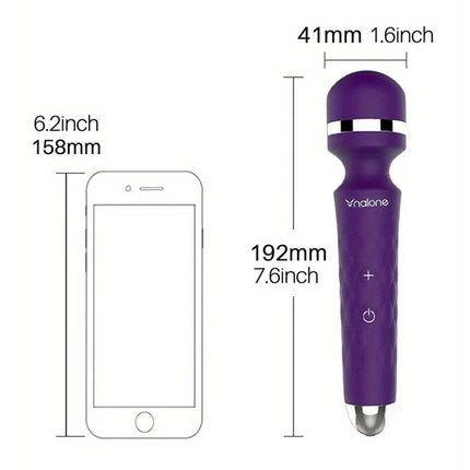 Nalone Powerful Vibrator Optional 3 Nozzles USB Recharge Magic Wand AV Vibrator Massager Vibration Dildo Adult 18+ Women Sex Toy