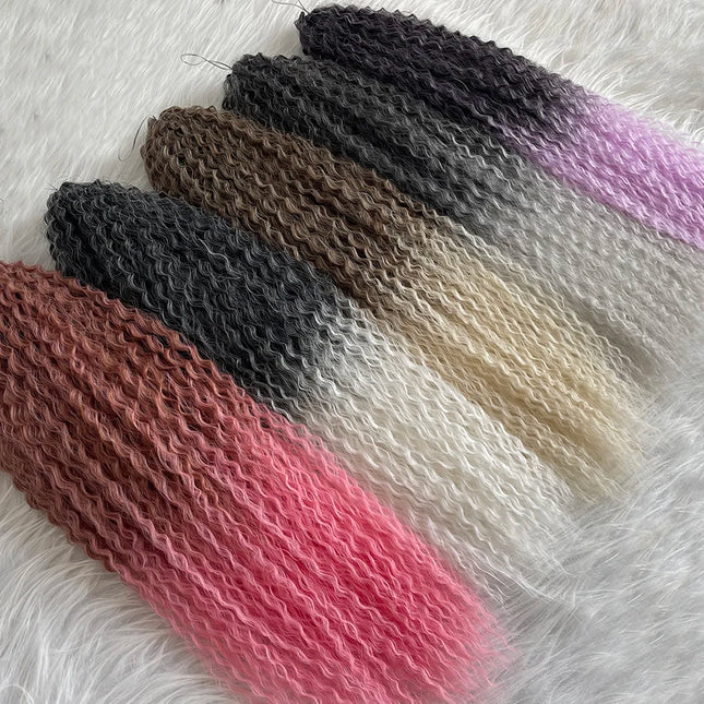 Brazilian Braids Synthetic Crochet Hair Afro Curls Braiding Hair Extensions For Women African Braided Kinky Curly Hair Ombre Pink