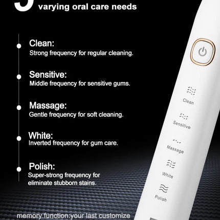 Sonic Electric Toothbrush Smart Ultrasonic Dental Teeth Whitening Rechargeable Adult Tooth Brush Sarmocare S100 With8 Brush Head