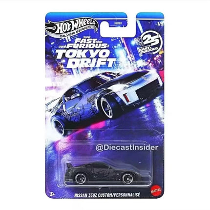 2026 New Hot Wheels Hnr88 Silver Series 25Th Fast & Furious Tokyo Drift Set Nissan/Monter Carlo/Road Runner 1:64 Diecast Car Model Authentic Holiday Birthday Gift