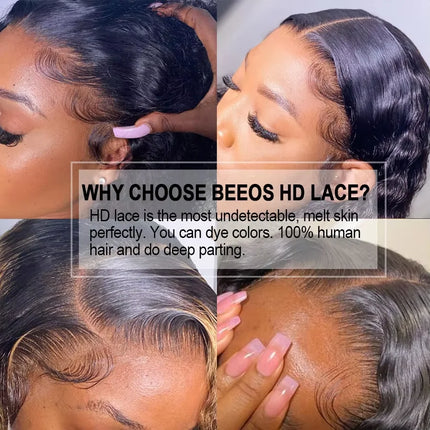 Ultra Fitted Skinlike 13x6 Real HD Lace Frontal Only Deep Wave Pre Plucked Human Hair HD Transaprent Lace Remy Hair Melt Skins