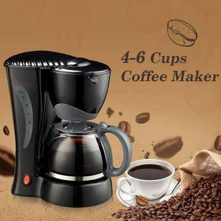 PANCERKA Modern Programmable Semi-Automatic Drip Coffee Maker 4 Cup Plastic Electric Self-Cleaning for Household Commercial Use