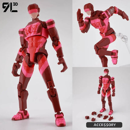9L3D Printed Indomitable Hero Tech Jacker Lucky13 Action Figure Dummy13 Multi-Jointed Collectible Model Toy T13 Birthday Present