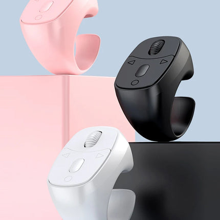 Bluetooth-Compatible 5.3 Remote Control Mouse Scrolling Ring Page Turner for Smartphones Wireless Camera Shutter Selfie Button