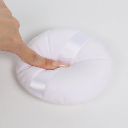 125mm圆形 Cotton Velvet Powder Puff Large Loose Powder Puff Makeup Artist Powder Puff Round Cotton Ribbon Hook Hand Glove Puff