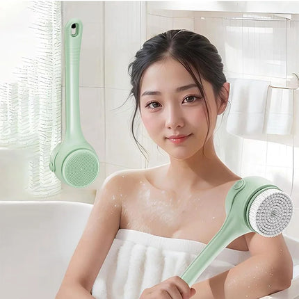 4in1 Electric Silicone Bath Brush，Soft Deep Cleaning Exfoliating Electric Bath Brush for Bathroom Skin Care Daily Use