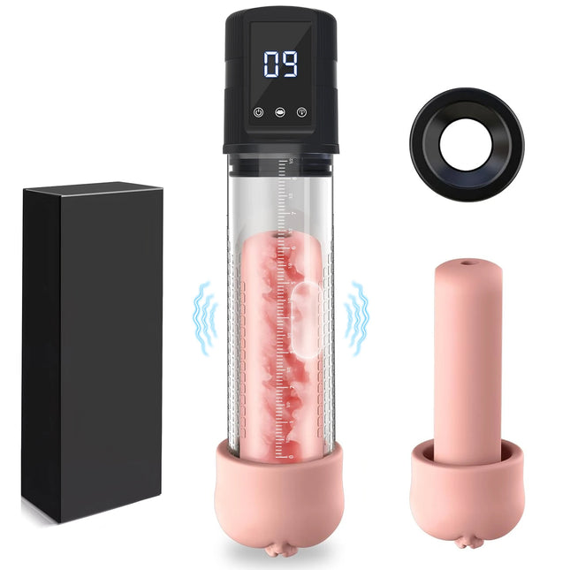 Electric Penis Enlarge Vacuum Pump Masturbator Orgasm Adult Male Sex Toy Automatic Vacuum Penis Enlargement Extend Pump