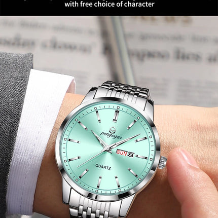 2025 New Top Brand Luxury Men's Wristwatch Waterproof Luminous Date Men's Watches Stainless Steel Quartz 43mm Men's Watch Male Watch
