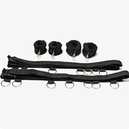 Bed Restraint Set Couple Sex Toys Bondage Handcuff Kit Adult Game Tool 18+ Erotic Tie Downs Arm Ankle Eyeblinder Flirting Sextoy