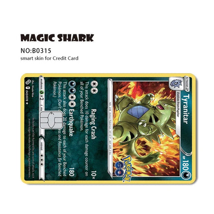 New Bulbasaur Pikachu Charmander Squirtle Mew Gengar Pokemons PTCG Film Skin Cover Sticker for Credit Debit Card