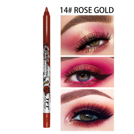 Pearlescent Matte Long-lasting Eye Liner Pencil Waterproof High Pigment Smooth Eyeliner Gel Pencil Women Eye Makeup Cosmetic