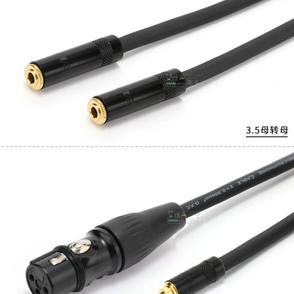 Gold-plated Jack 3.5mm  Single Channel3 Pole Female Plug 1/8″ Headphone Notebook Microphone Audio Interface Extension Cable Plug