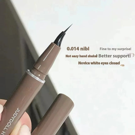 JUDYDOLL Ultra-fine Liquid Eyeliner Skinny Curved Brushwork Long lasting Waterproof Anti Shake Fast Drying Slim Enlarged Eyes
