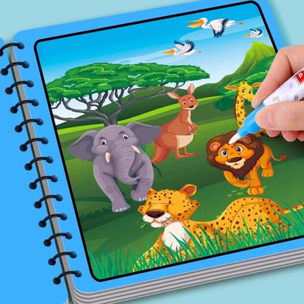 1/3/5pcs Cartoon Magic Water Book with Pen Drawing Coloring Books Kids Baby Montessori Toys Children Learning Education Toy TMZ
