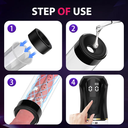 Electric Penis Pump Adult Penis Toy Dick Enlarger Men Erection Penis Enlargement Masturbator IPX7 Waterproof Sex Toys for Men