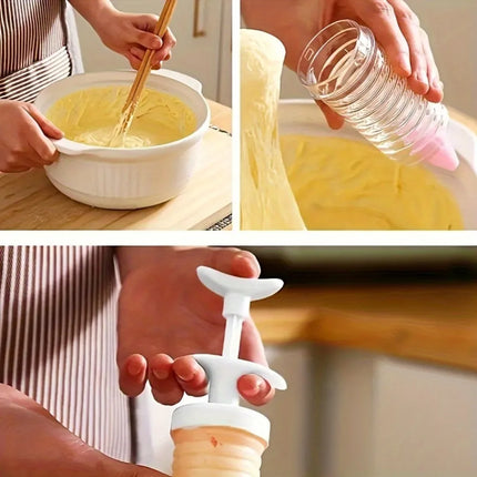 8pcs/Set Plastic Cream Squeezer Set Nozzle Dispenser Kitchen Icing Piping Tool with Various Nozzles for Cake Dessert Decoration