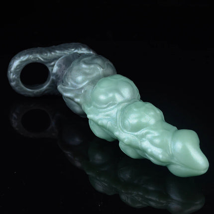 LUUK 3 Kont Penis Extender Sleeve With Cock Ring Liquid Silicone Penis Sleeve Reusable Comdom Sex Toys for Man