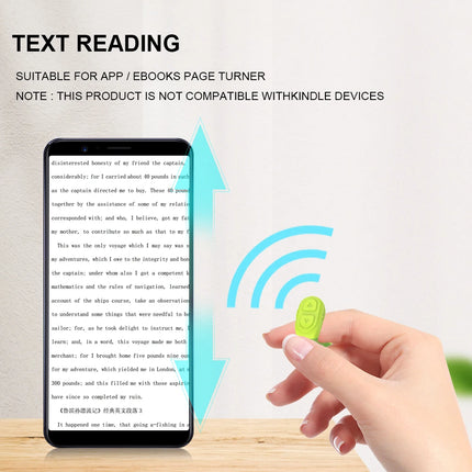 For  Scrolling Ring Wireless Camera Shutter Selfie Button Kindle App Remote Page Turner Clicker for iOS Android Cell Phone