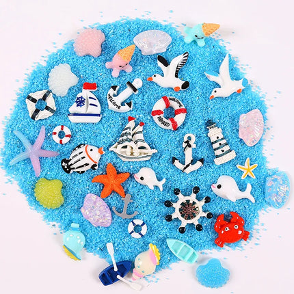 8pcs/Lot Slime Charms Mermaid Tail For DIY Cake Phone Decoration Sprinkles Toys Mud Polymer Clay Slime Supplies
