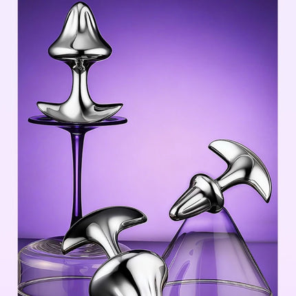 New Mushroom Anal Plug 33/48/58mm Metal Butt Plug Sphincter Training Anal Dilator Prostate Massager Sex Toys