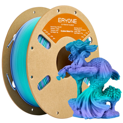 ERYONE 1KG/3K/5KG PLA Matte Gradient Rainbow 3D Printer Filament 1.75 +/- 0.03mm, PLA Matte Multicolor Filament PLA 1KG/3K/5KG