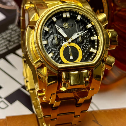 Clown Series Guide Ball Punk Quirky Men's Personality Watch, Fashionable Youth Trendy Gold Steel Luminous Watch, Trendy Gift Watch, the Best Gift for Him