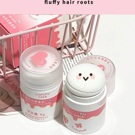 Hair mark powder cosmetic filling reissue artifact fluffy powder lazy powder powder control oil non-washing powder girl