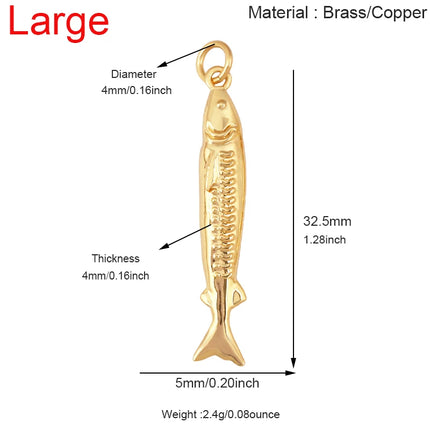Enamel Fish Bone Squid Marine Sea Dalphin Charm Pendant,18K Real Gold Silver Plated Zircon Jewelry Finding Supplies S87 S75