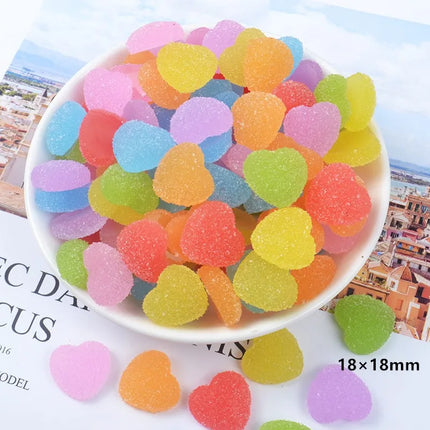 10pcs Slime Charms Soft Candy Resin Star Additives Supplies DIY Kit Filler Decor For Fluffy Clear Cloud Slime Clay 18mm