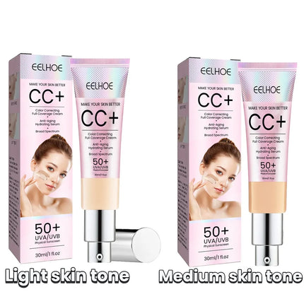 Barrier Support CC Cream SPF 50 Broad Spectrum Skin Brightening Makeup Primer Redness Control Base Long-lasting Face Makeup