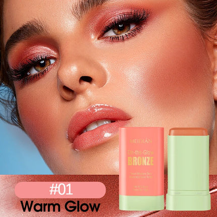 Durable waterproof powder blusher stick, vibrant color, multi color options, rich color display, suitable for daily and holiday