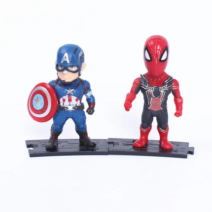 5pcs/set Marvel Avengers  Thanos Ironman Spiderman Captain American Hulk Figure Model Toys  Children's favorite gifts