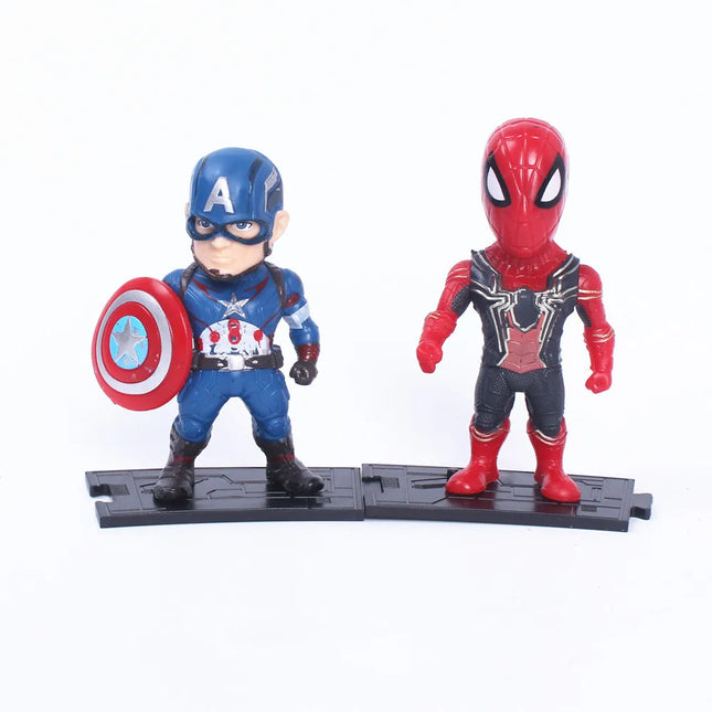 5pcs/set Marvel Avengers  Thanos Ironman Spiderman Captain American Hulk Figure Model Toys  Children's favorite gifts