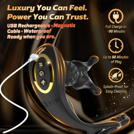 Male Anal Prostate Massager Vibrator Remote Control Thrusting Dildo Vibrating Butt Plug with Cock Ring Sex Toys for Men Women