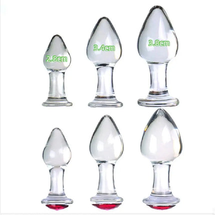 VaHppy Diamond styles Glass Anal Plugs Diameter 2.8/3.4/3.8cm Sex toys For beginners Girls Gay Anal Masturbation Extension BDSM