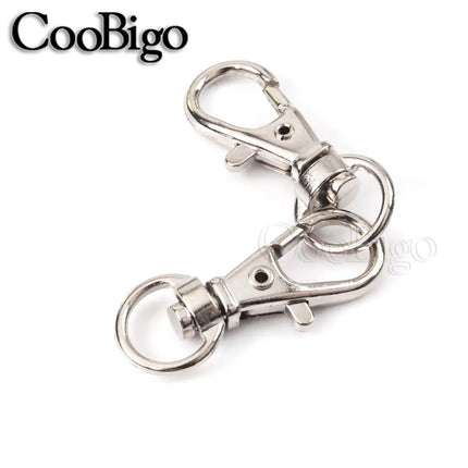 10pcs Swivel Key Holder Keyring Keychain Keyfob Lobster Clasp Carabiner Clips Snap Hook Buckle Bag Strap Jewelry DIY Craft Metal