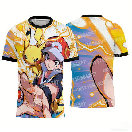 2026 New Piplup Pokemon T-Shirts Cute Water Type Anime Print Short Sleeve Tees Unisex Couple Tops Summer Streetwear Kids Adults