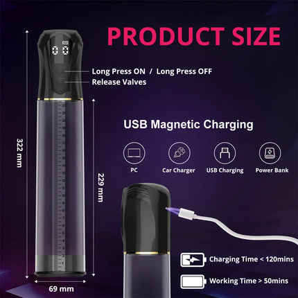 Adult Supplies  Electric Vacuum Sucking Penis Pump Dick Training Penis Extender Automatic Male Masturbator Sex Toy for Men 18+