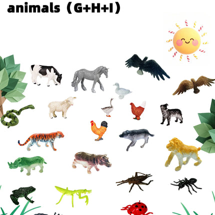 96 Wildlife Models Plastic Toys Tigers Lions Monkeys and Other Wild Animals Collection Models Home Decoration Birthday Gifts