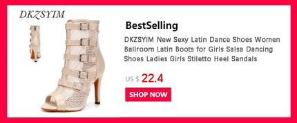 DKZSYIM Latin Dance Shoes Women High Heel Silk Dance Shoes lady Soft Bottom Dance Shoes heeled 8cm Girls Salsa Ballroom Shoes